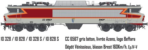 LS Models LS10328S E-Lok CC 6567 SNCF weiß/rot/orange  Ep.IV/V 160km/h Sound